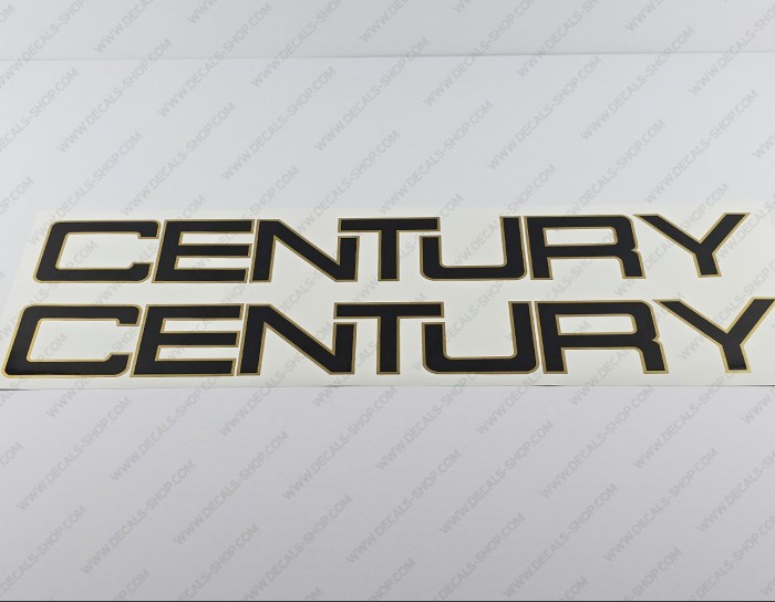 Century Boat Logo Gold Decals Set of 2